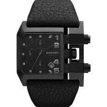 Diesel DZ4266 Men's Advanced Black Leather Chronograph Watch