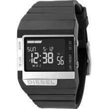 Diesel Men's DZ7130 Black Polyurethane Quartz Watch with Digital Dial