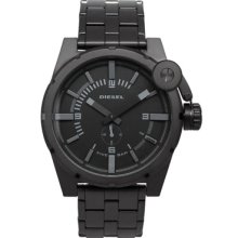 Diesel Watches Men's Advanced Black Dial Black IP SS Black IP SS/Black