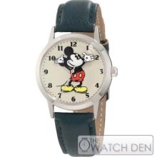 Disney By Ingersoll - Mickey Mouse Green Leather Strap Watch - 26163