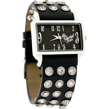 Disney Cheetah Girls Crystal Black Leather Watch CHG001