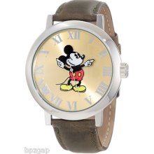 Disney Ingersoll Classic Time Mickey Mouse Champagne Dial Watch 26095