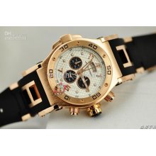 Dive New Jorg Hysek X-ray Abyss Rose Gold White Dial Chronograph Men