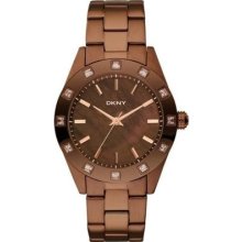 Dkny Crystal Brown Ladies Watch Ny8663