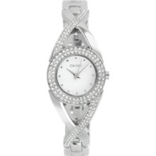 DKNY Designer Women's Watches, Round Crystal Bezel Watch