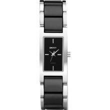 DKNY DKNY Silver-tone Black Ceramic Bracelet Watch