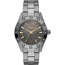 Dkny Men's Stainless Steel Case Grey Steel Bracelet Mineral Watch Ny8662