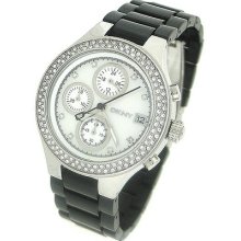 ..dkny Ny8099 .chronograph Black Ip Watch Just In