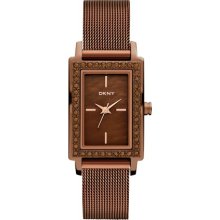 Dkny Ny8628 Analog Glitz All Brown Steel Mash Ladies Watch