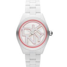 DKNY White-Coral DKNY Logo Watch - White/Coral