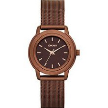 DKNY Womens Analog Stainless Watch - Brown Bracelet - Brown Dial - NY8555