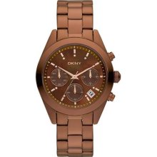 DKNY Women's NY8583 Brown Stainless-Steel Quartz Watch with Brown ...