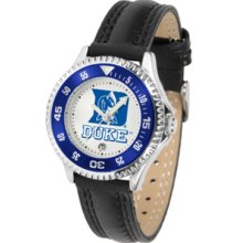 Duke Blue Devils Competitor Ladies Watch with Leather Band