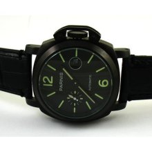 E586,parnis 44mm Pvd Black Dial Luxury Automatic Watch