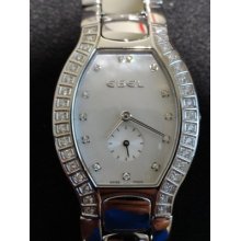 Ebel Beluga Tonneau Ladies Watch With Diamonds (ref 9014g38-20)