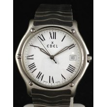 Ebel Sports Classic Wave Mens's Stainles Steel Large 38mm Watch 9187151