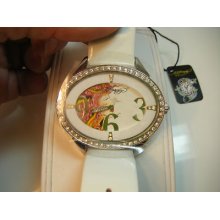 Ed Hardy Women's White Watch With Swarovski Elements -