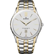 Edox Women's 27035 357J BID Grand Ocean Gold PVD and Silver Stain ...