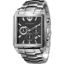 Emporio Armani Men's AR0659 Silver Stainless-Steel Quartz Watch w ...