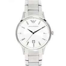 Emporio Armani Watch AR2430 Steel Strap Silver