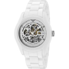 Emporio Armani Watches Men's Ceramica Mechanical Skeletonized See Thru