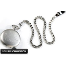 Engraved Silver Pocket Watch