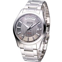 Epos Passion Mechanical Day Date Sapphire Watch Silver 3410