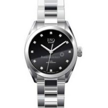 Esq By Movado Women`s Swiss Movement Watch W/ Black Dial