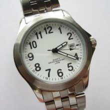 Factory Sample Stainless Steel Quartz Gents N.o.s. Watch Running