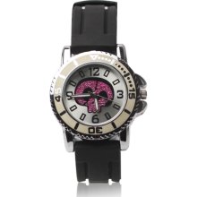 Fashion Purple Skull Heads Boys Girls Digital Wrist Watch - Black Band