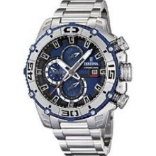 Festina Mens Tour De France Stainless Watch - Silver Bracelet - B ...