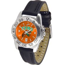 Florida A&M Rattlers Sport Leather Band AnoChrome-Ladies Watch