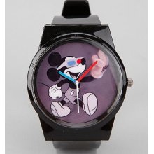 Flud Mickey Mouse Analog Watch: Black One Size M_acc_watches