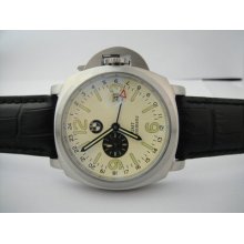 For Bmw Gmt Automatic Mechanical Leather Watch Men White Sports X5 X6 Z4 X3 X1