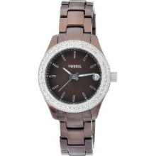 Fossil Brown Ceramic Women's Watch ES2963