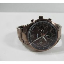 Fossil Chronograph Brown Stainless Steel Bracelet Women's Watch Ch2811