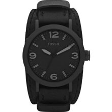 Fossil Clyde Leather Black Mens Watch Jr1364