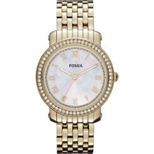 Fossil Es3113 Emma Mother Of Pearl Dial Women's Stainless Steel Watch -