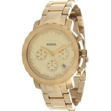 Fossil Gold Stainless Steel Bracelet Ladies Women's Watch Am4422