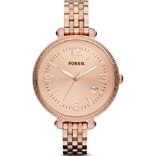 Fossil Heather Three Hand Stainless Steel Watch Rose - ES3130