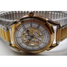 Fossil Ladies Gold Quartz See Through Case Watch w/ Bracelet $495