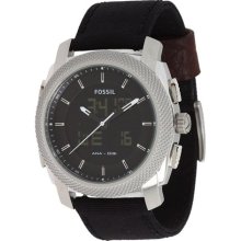 Fossil Machine Black Canvas Watch ...