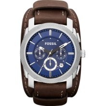 Fossil Machine Brown Leather Chronograph Mens Watch FS4793