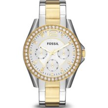 Fossil Riley Multifunction Stainless Steel Watch Two-Tone - ES3204