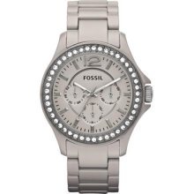 Fossil Riley Stone Grey Ceramic Ladies Watch CE1062