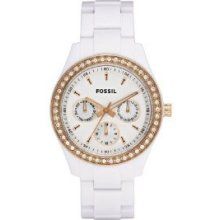 Fossil Stella White Rose Gold-tone Women's Watch Es2869