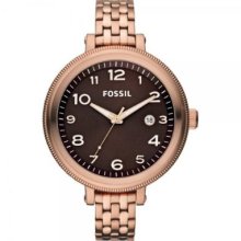 Fossil Women's Bridgette Gold Stainless-Steel Watch with Brown Dial - Fossil AM4389