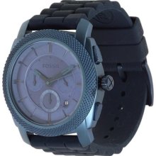 Fossil Women's Machine FS4703 Blue Silicone Quartz Watch with Blue