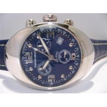 Franchi Menotti Mens Swiss Chronograph Watch Fm-012213-01 Blue Dial Leather