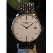 Frederique Constant Slim Line Mens Classic White Dial Watch Fc-220nw4s6b